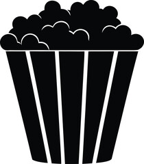 popcorn icon silhouette vector