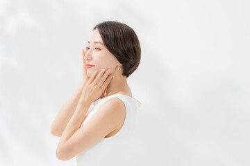 Obraz premium 女性 ビューティー スキンケア