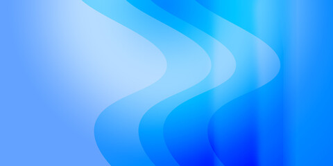 Abstract illustration background of curved waves in a blue gradient.