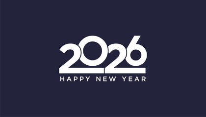 2026 Happy New Year design vector. trendy new year 2026 Celebration Illustration design template.