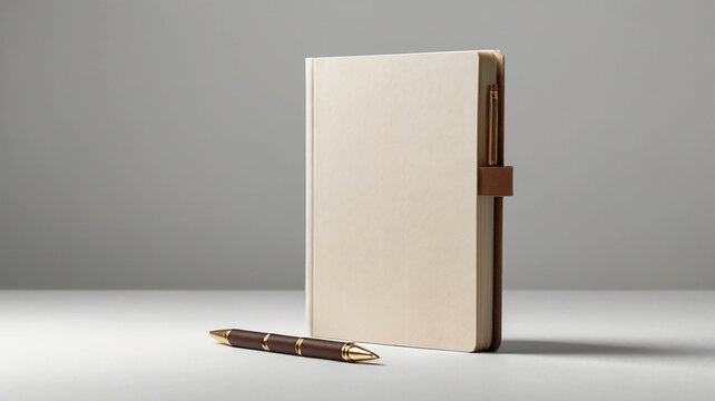 Elegant Notepad and Pen A Professional Stationery Mockup for Writing & Design