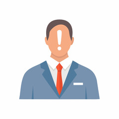 Person with Exclamation Mark on Face Representing Alertness or Error