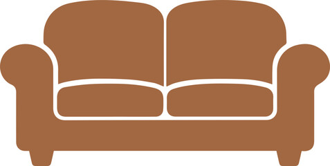 Sofa Icon - Minimalist Couch Furniture Symbol