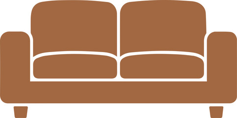 Sofa Icon - Minimalist Couch Furniture Symbol