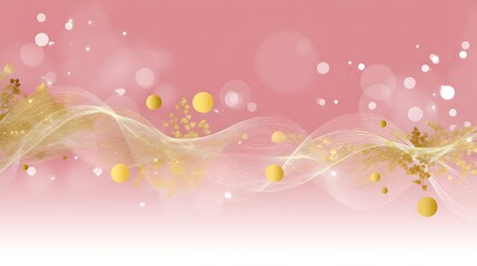 Elegant Abstract Background with Waves and Bubbles in Soft Colors