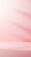 Soft Pink Studio Background: Subtle Light and Shadow Play on a Minimalist Surface
