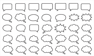 Fototapeta premium Speech and Thought Bubble Icons