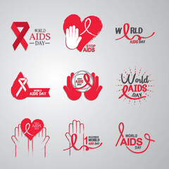 World AIDS Day Awareness Icon Collection | Support, Health & Education Graphics