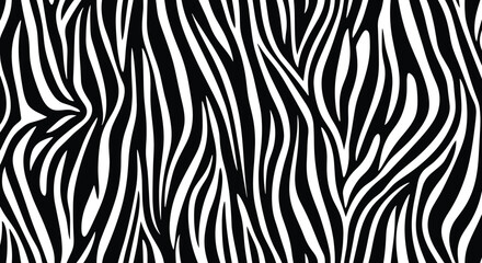 Abstract black and white zebra stripes pattern design for apparel and home decor applications