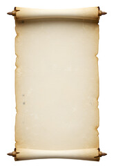 Vintage Parchment Paper Scroll Isolated On Black Background Photo