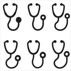 Medical Stethoscope Vector Icons