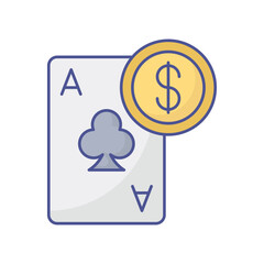 Gambling Vector icon which can easily modify or edit