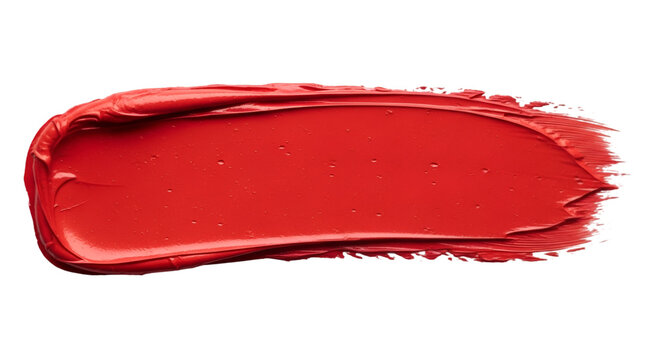 Red Paint Swatch with Bold Brush Texture
