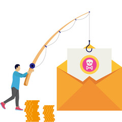 Email Phishing Attack Illustration