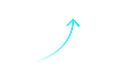 Arrow showing upward growth, isolated on transparent background illustration design.