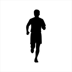 running person pose vector silhouette