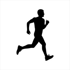 running person pose vector silhouette