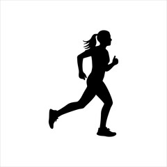 running person pose vector silhouette