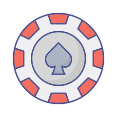 Casino Token Vector icon which can easily modify or edit