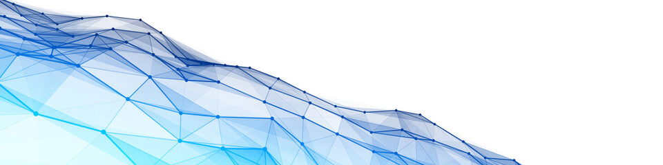 Fototapeta premium Chaotic intertwining lines, dots in blue, PNG format for logos, no background. Elegant wave design symbolizing musical flow. Ideal element for advertising, branding, presentations, business visuals