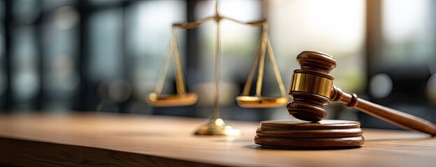 Scales of Justice and Gavel - Symbol of Law and Fairness.