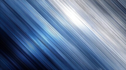 Abstract Blue and Silver Gradient Background with Smooth Lines