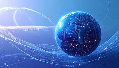 Digital Globe Illustration/Abstract Background