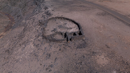 Ruins, desert, aerial, archaeology, 
