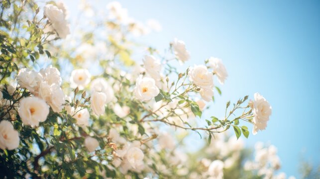 Symbolic white flowers representing innocence and renewal, great for religious events, Easter promotions, or hopeful message content.
