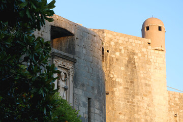 Traditional Mediterranean architecture in Dubrovnik, Croatia.