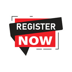 Register Now Button Vector