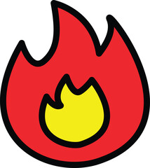 a simple icon of a flame