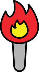 a simple icon of a lit torch