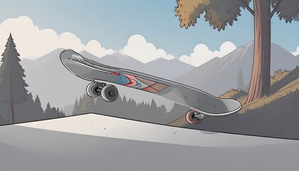 Skateboarder in mid-air ramp jump