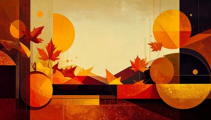 Obraz premium border frame with copy space of fall season concepts