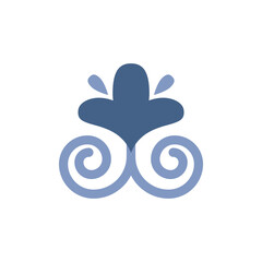 Elegant certificate element with flat design