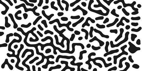 Seamless vector illustration of a leopard skin texture pattern for fabric. Seamless repeating vector texture noise grain turing effect. Turing reaction diffusion monochrome seamless pattern