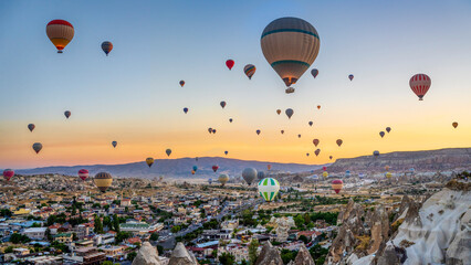 Magical Sunrise Balloon Skyline in Göreme, Cappadocia Turkey