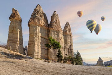 Magical Sunrise Balloon Skyline in Göreme, Cappadocia Turkey