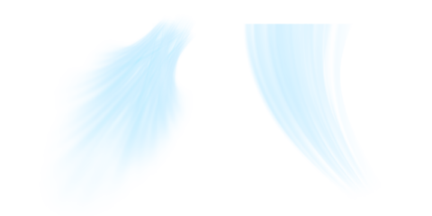 Air flow set of vector elements on a white background. Abstract light effect blowing from an air conditioner, purifier or humidifier. Dynamic blurred flow motion	