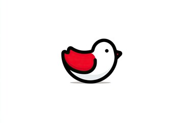 Cute bird design with simple shapes.