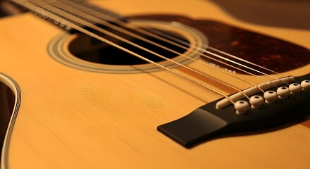 Fototapeta premium acoustic guitar close up