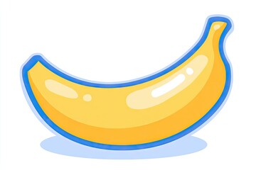 A cartoon banana illustration with a simple style.