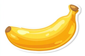 A vibrant illustration of a yellow banana.