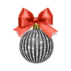 Christmas tree toy set isolated on white background, Festive Holiday Decorations. Vector object for christmas design