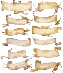 Vintage Scroll Banners Collection