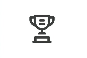 Simple line art of a trophy on a pedestal.