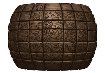 Ornate Brown Block Textured Surface Seamless Abstract Background Illustration