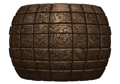 Ornate Brown Block Textured Surface Seamless Abstract Background Illustration