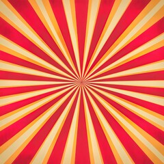 Vintage Radiant Burst Background in Red and Yellow
